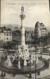 CPA Marseille Place Castellane fontaine Cantini Tramways