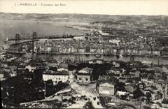 CPA Marseille Panorama des ports
