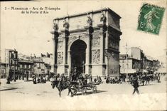 CPA Marseille Arc de Triomphe de la porte d'aix