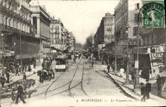 CPA Marseille La Cannebiere Tramway
