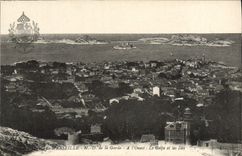 CPA Marseille de ND de la garde a l'ouest le golfe et les iles