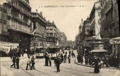 CPA Marseille Rue Cannebiere Tramway