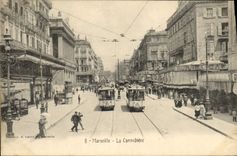 CPA Marseille La cannebiere Tramway