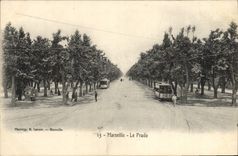 CPA Marseille Le Prado Tramways