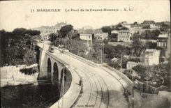 CPA Marseille le pont de la fausse monnaie