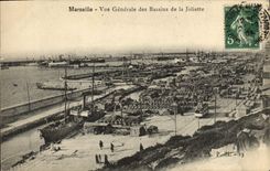 CPA Marseille vue generale des bassins de la joliette Bateaux