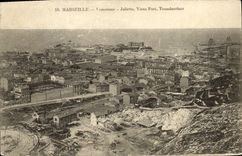 CPA Marseille Panorama Joliette vieux port transbordeur