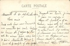 Panorama DER de Marsella de la POSTAL de la VENDIMIA la cornisa