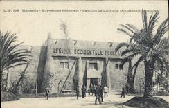 CPA Marseille Exposition coloniale pavillon de l'afrique occidentale