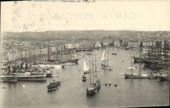 CPA Marseille Panorama du vieux port