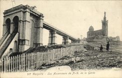 CPA Marseille Les ascensceurs de ND de la grade