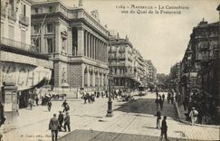 CPA Marseille La cannebiere vue du quai de la fraternite