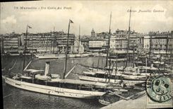 CPA Marseille Un coin du port Bateaux 