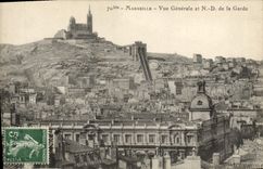 CPA Marseille Vue generale de ND de la Garde