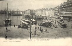 CPA Marseille Vue generale du port Bateaux