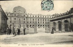 CPA Marseille La caserne Saint Charles Militaria