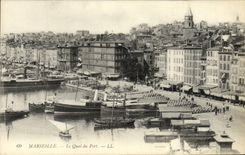 CPA Marseille Le quai du port Bateaux