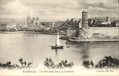 CPA Marseille Le fort saint jean et la cathedrale