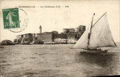 CPA Marseille Le Chateau d'IF Bateau 