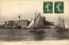 CPA Marseille Le Chateau d'If Bateaux 