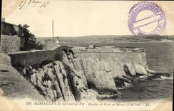 CPA Marseille Ile du chateau d'If Escalier et porte de secours Cote Sud