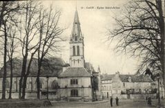 VINTAGE POSTCARD Caen the Church Holy Julien
