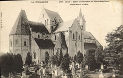 CPA Caen Eglise et Cimetiere du Vieux Saint Ouen