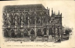 CPA Caen Abside de L'Eglise Saint Pierre