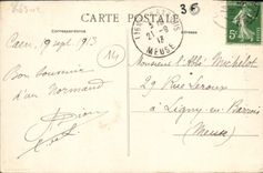 VINTAGE POSTCARD Caen the Church and the public garden Saint Pierre