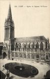 CPA Caen L'Eglise et Square Saint Pierre 