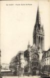 CPA Caen Facade l'Eglise Saint Pierre