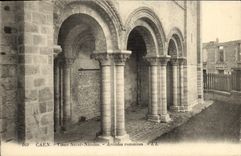 VINTAGE POSTCARD Caen Old Nicolas Roman Arcades