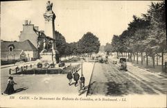CPA Caen Monument des Enfants Du Calvados et le Boulevard