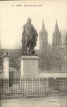 CPA Caen Statue de Louis XIV