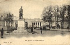 CPA Caen Le Palais du Justice Tramway