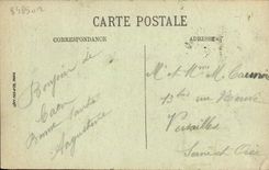 Calle de Caen de la POSTAL de la VENDIMIA en Namps y el ahorrador santo de Clocher