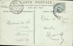 Casa de Caen de la POSTAL de la VENDIMIA del Saint Pierre de Levrard de la calle