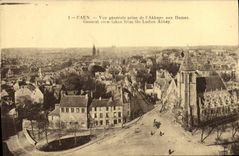 CPA Caen Vue Generale Prise de L'Abbaye aux Dames
