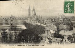 CPA Caen Panorama Pris du Vieux Saint Etienne