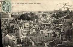 Opinión de Caen de la POSTAL de la VENDIMIA hacia la abadía con las señoras