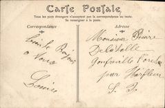 POSTAL Caen de la VENDIMIA el prado vista de la escuela de la natación