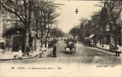 CPA Caen Le Boulevard Des Allies