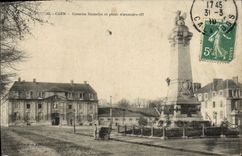 CPA Caen Caserne Hamelin Facade sur la Place
