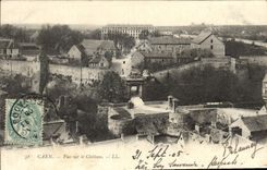 POSTAL Caen de la VENDIMIA vista en el castillo