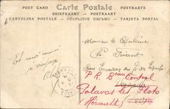 La POSTAL Caen de la VENDIMIA el castillo lleva la ayuda de Militaria
