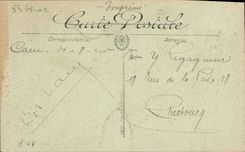 Detalle del Saint Pierre de la iglesia de Caen de la POSTAL de la VENDIMIA del apse