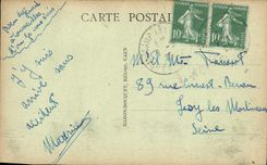 VINTAGE POSTCARD Caen Train station of the State