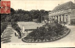 POSTAL Caen de la VENDIMIA el jardín botánico