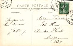 Mercado de Caen de la POSTAL de la VENDIMIA cubierto