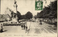 CPA Caen Monument des Enfants du Calvados et le Boulevard 